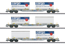 Märklin 47463 - H0 - 3-tlg. Set Containerwagen, SBB Cargo, Ep. VI